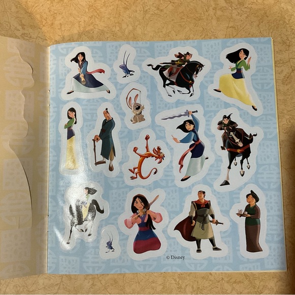 Disney: Mulan 3 piece set Mulan journey/ tall tumbler/and Mulan sticker book. - Picture 2 of 10